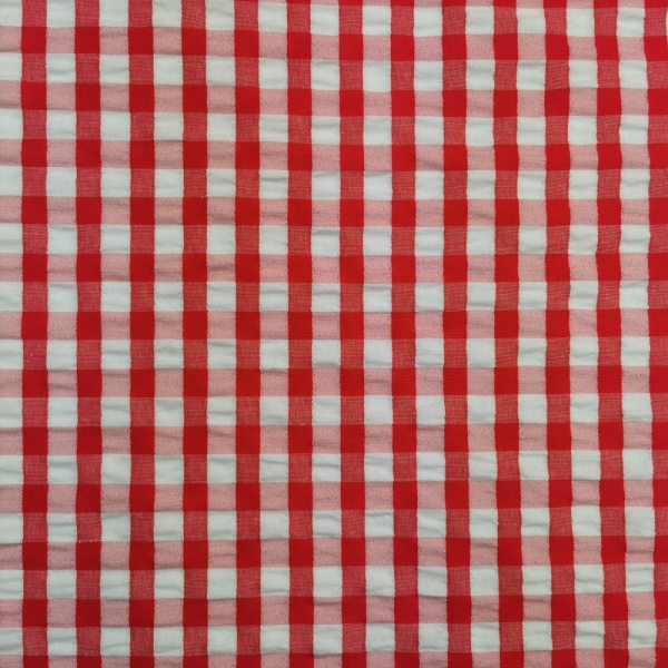 Seersucker Gingham - RED